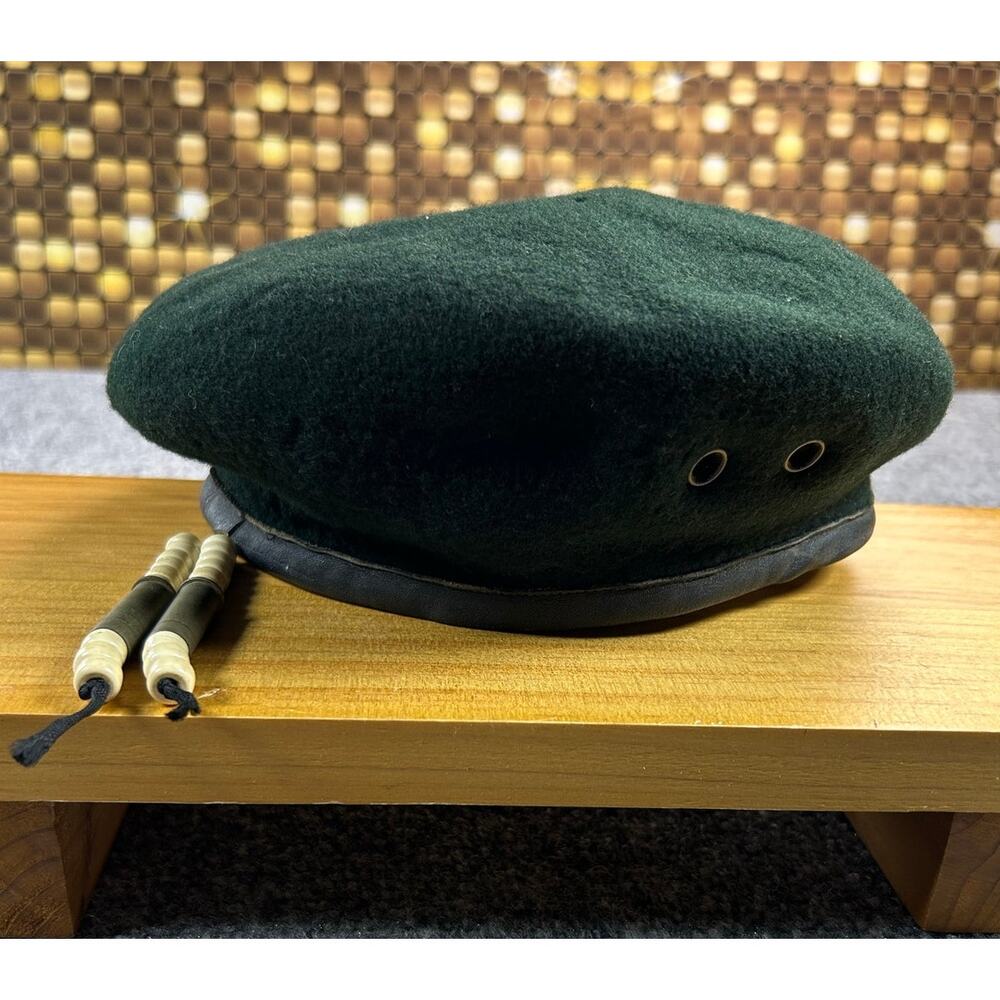 Vintage 1960s-70s Boy Scouts of Nippon Japan Wool Beret Hat L OA Scout Pins - Picture 2 of 5